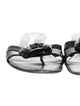 Chanel Interlocking CC Logo Leather Slides