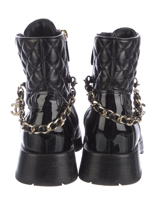 Chanel 2022 Interlocking CC Logo Combat Boots