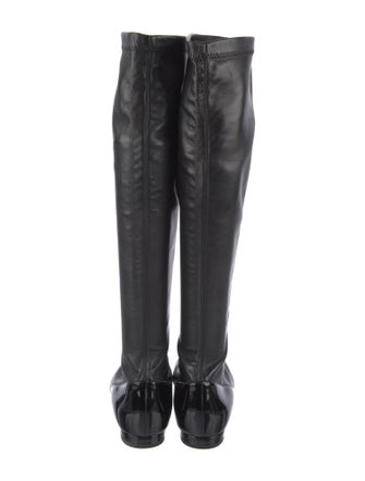 Chanel Interlocking CC Logo Lambskin Riding Boots