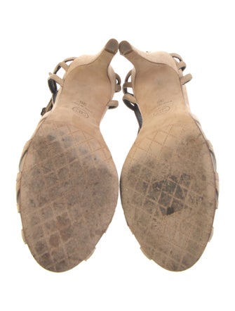 Chanel 2018 Interlocking CC Logo T-Strap Sandals