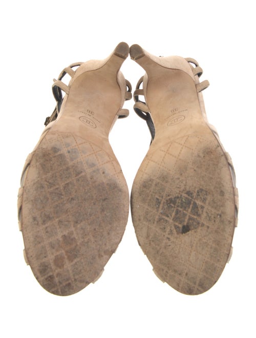 Chanel 2018 Interlocking CC Logo T-Strap Sandals