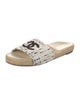 Chanel Interlocking CC Logo Tweed Espadrilles