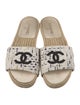 Chanel Interlocking CC Logo Tweed Espadrilles