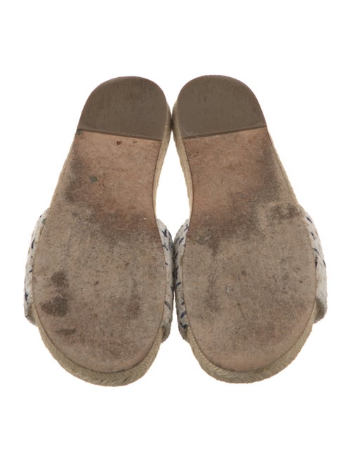 Chanel Interlocking CC Logo Tweed Espadrilles