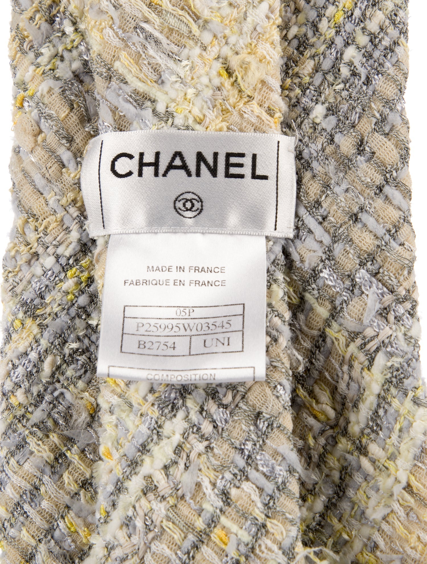 Chanel Tweed Tie