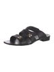 Chanel Interlocking CC Logo Leather Slides