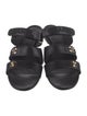 Chanel Interlocking CC Logo Leather Slides
