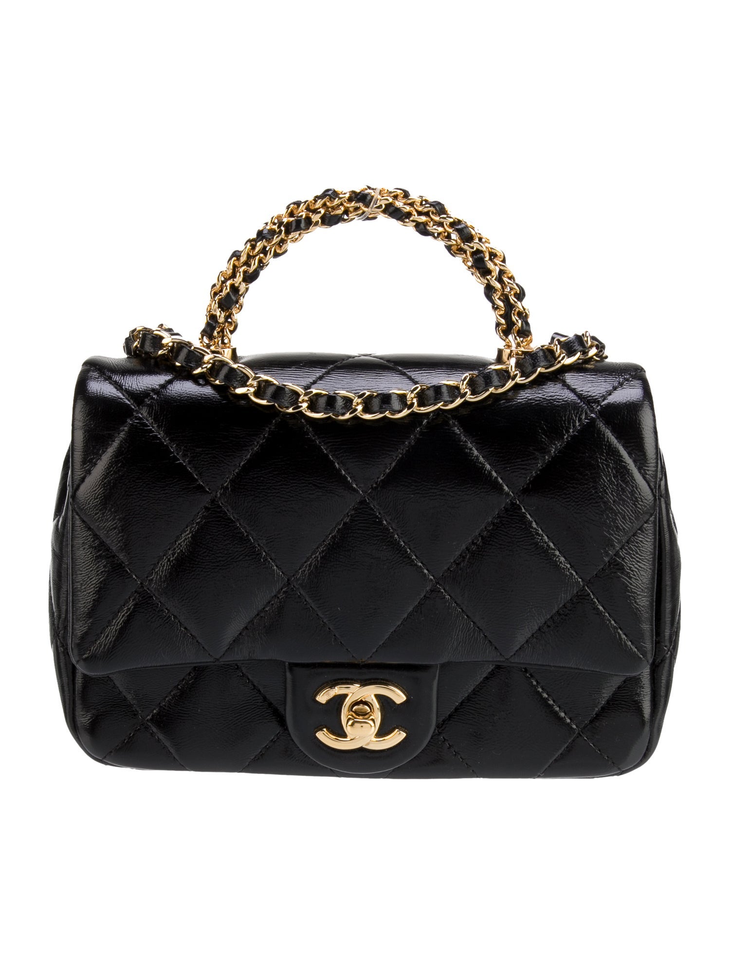 Chanel Twisted Links Top Handle Flap Bag