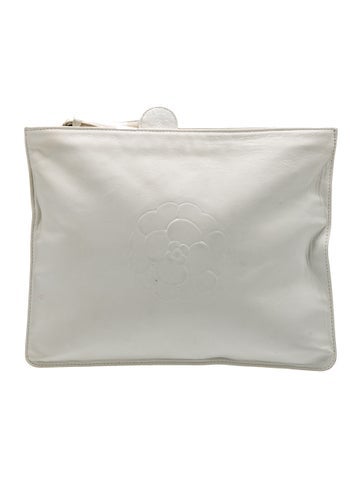 Chanel Clutches Camellia Zip Pouch