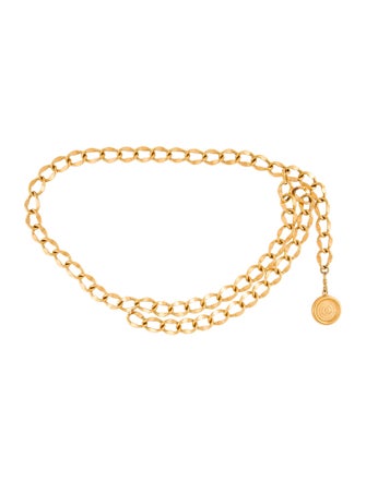 Chanel Interlocking CC Logo Skinny Chain-Link Belt