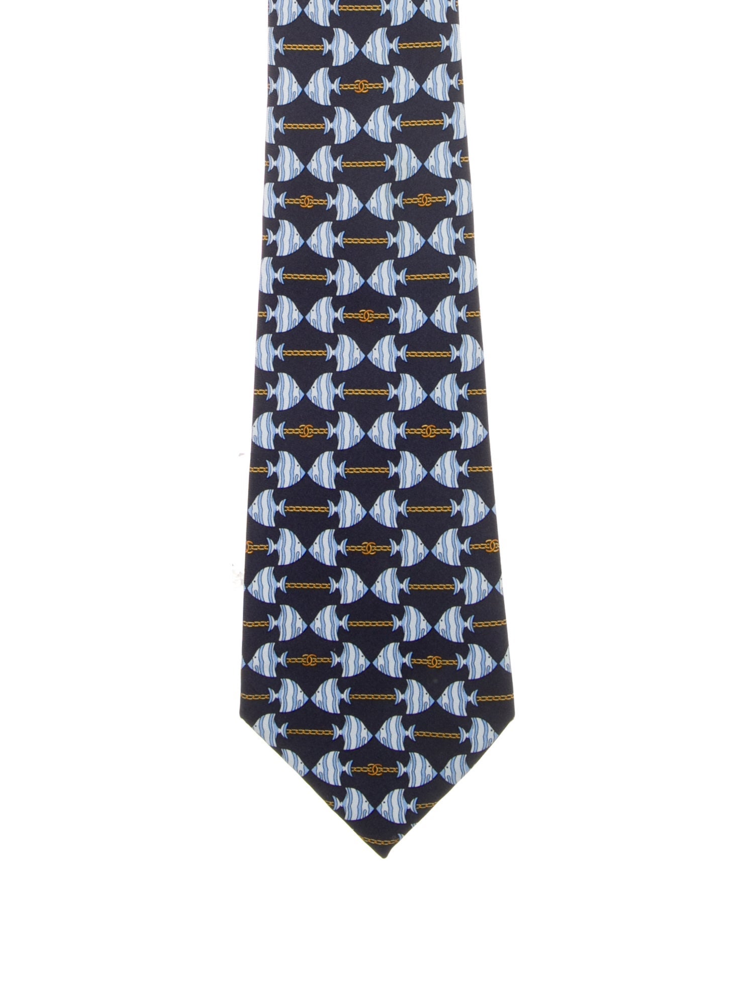 Chanel CC Printed Silk Tie