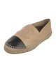 Chanel Interlocking CC Logo Leather Espadrilles