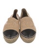 Chanel Interlocking CC Logo Leather Espadrilles