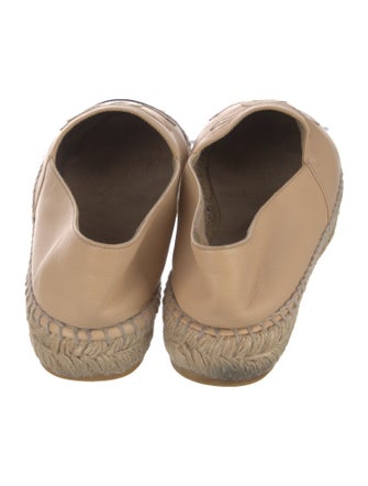 Chanel Interlocking CC Logo Leather Espadrilles