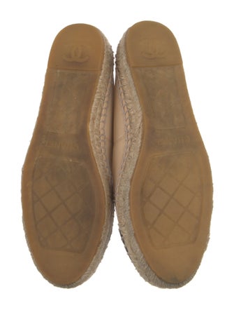 Chanel Interlocking CC Logo Leather Espadrilles