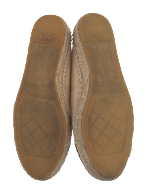 Chanel Interlocking CC Logo Leather Espadrilles