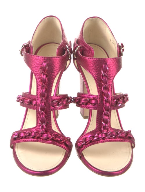 Chanel 2014 Interlocking CC Logo Gladiator Sandals