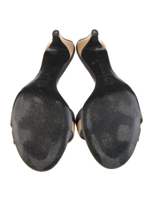 Chanel Interlocking CC Logo Leather Slides