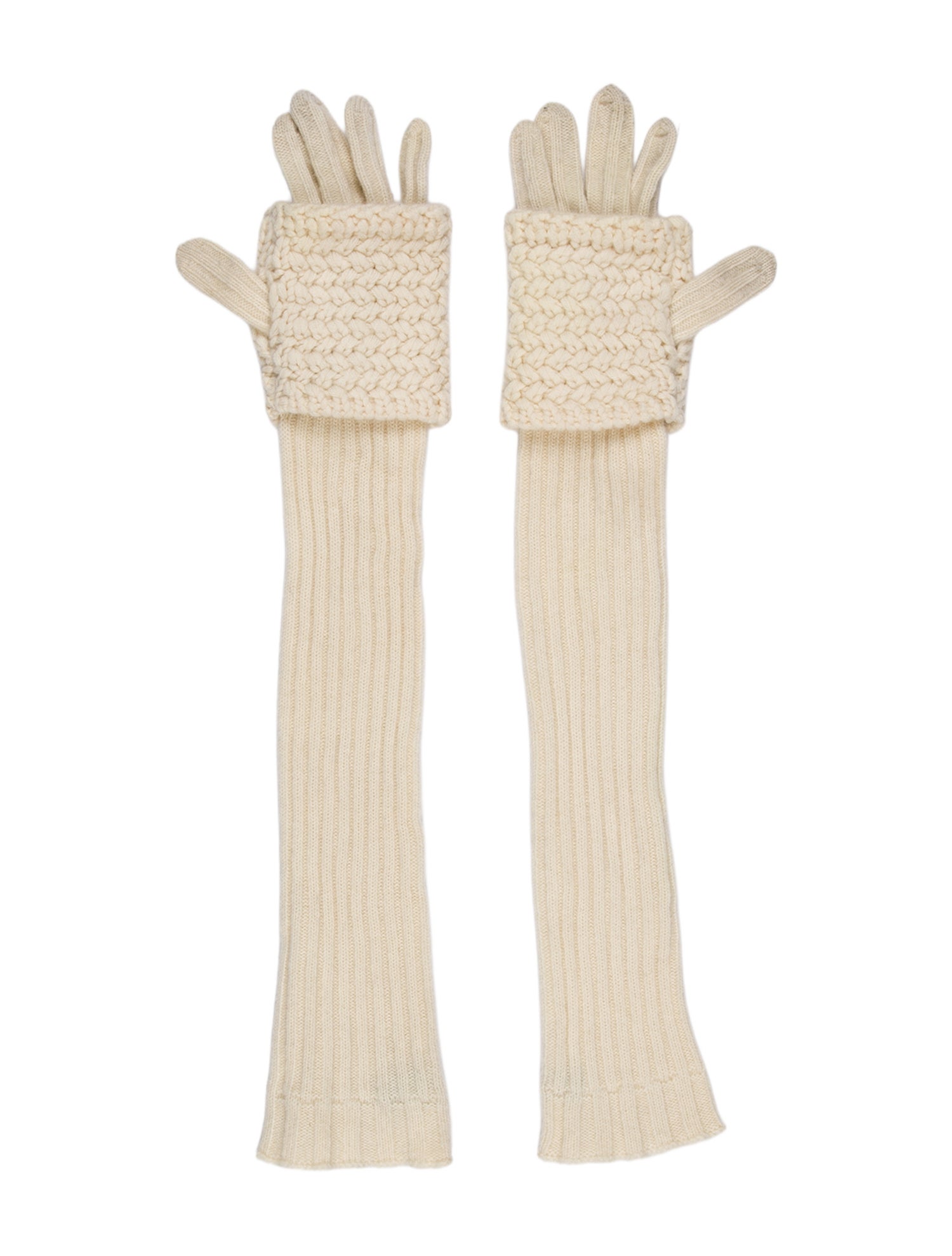 Chanel CC Cashmere Long Gloves