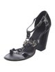 Chanel Interlocking CC Logo Patent Leather T-Strap Sandals