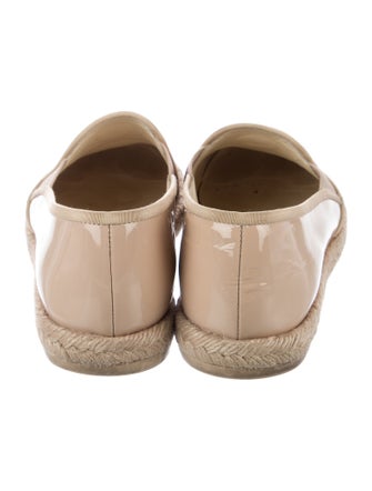 Chanel Interlocking CC Logo Patent Leather Espadrilles