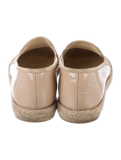 Chanel Interlocking CC Logo Patent Leather Espadrilles