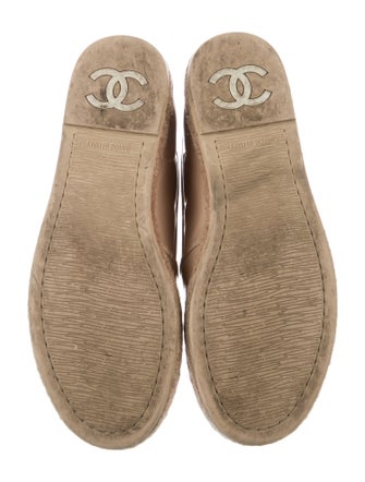 Chanel Interlocking CC Logo Patent Leather Espadrilles