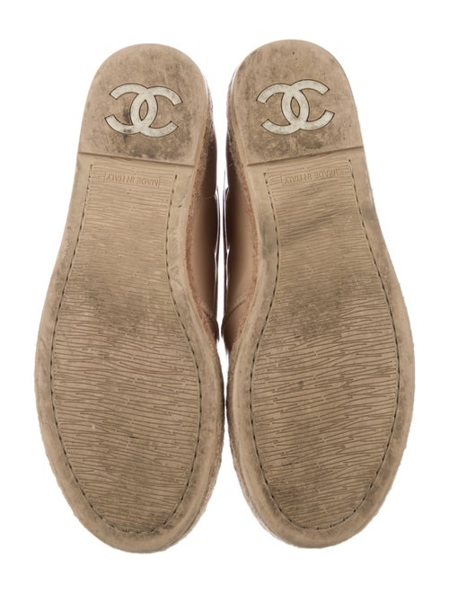 Chanel Interlocking CC Logo Patent Leather Espadrilles