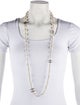 Chanel Faux Pearl & Strass CC Station Necklace