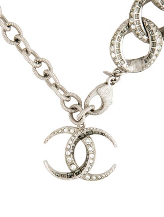 Chanel Strass Curb Chain Collar Necklace
