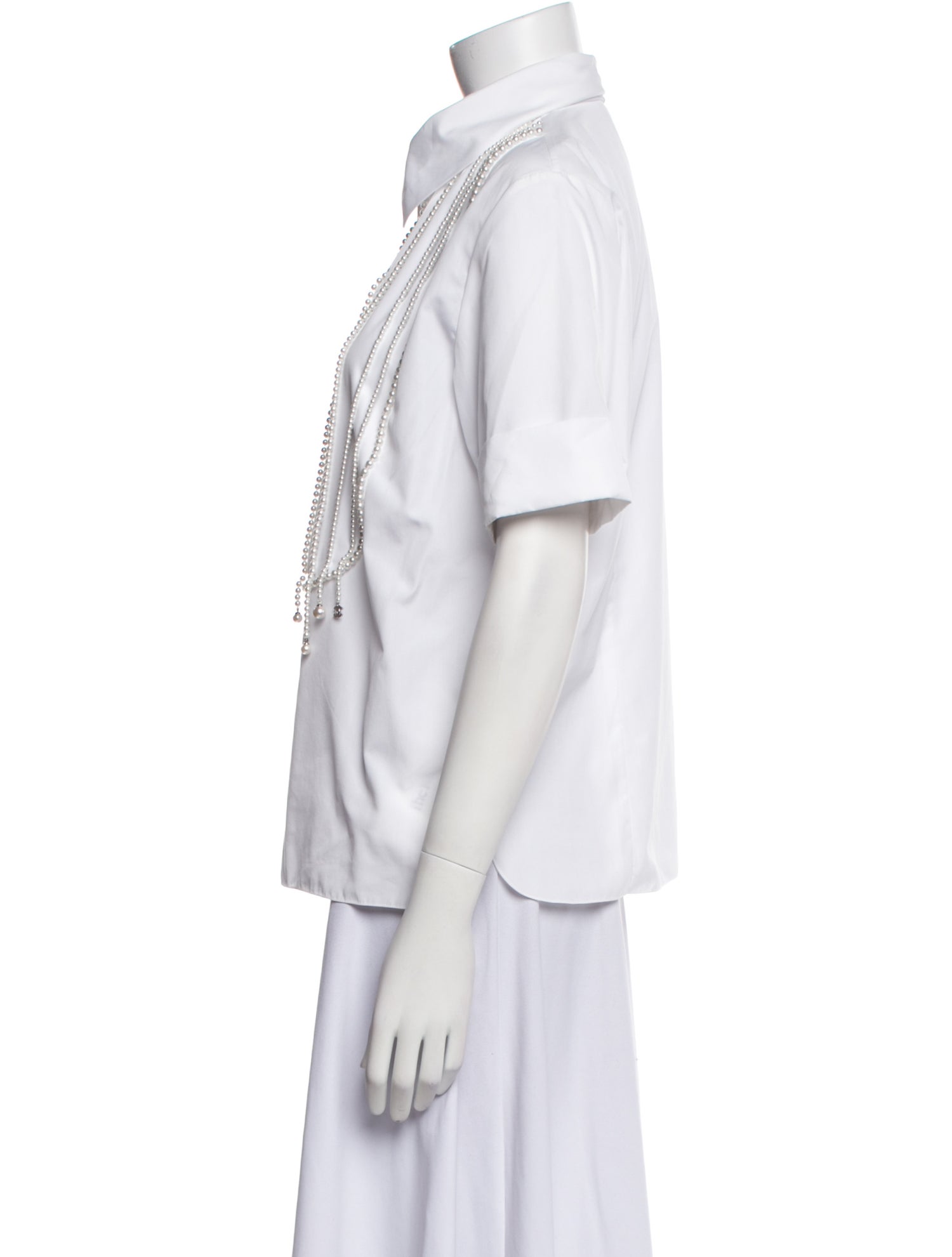 Chanel 2021 Short Sleeve Button-Up Top