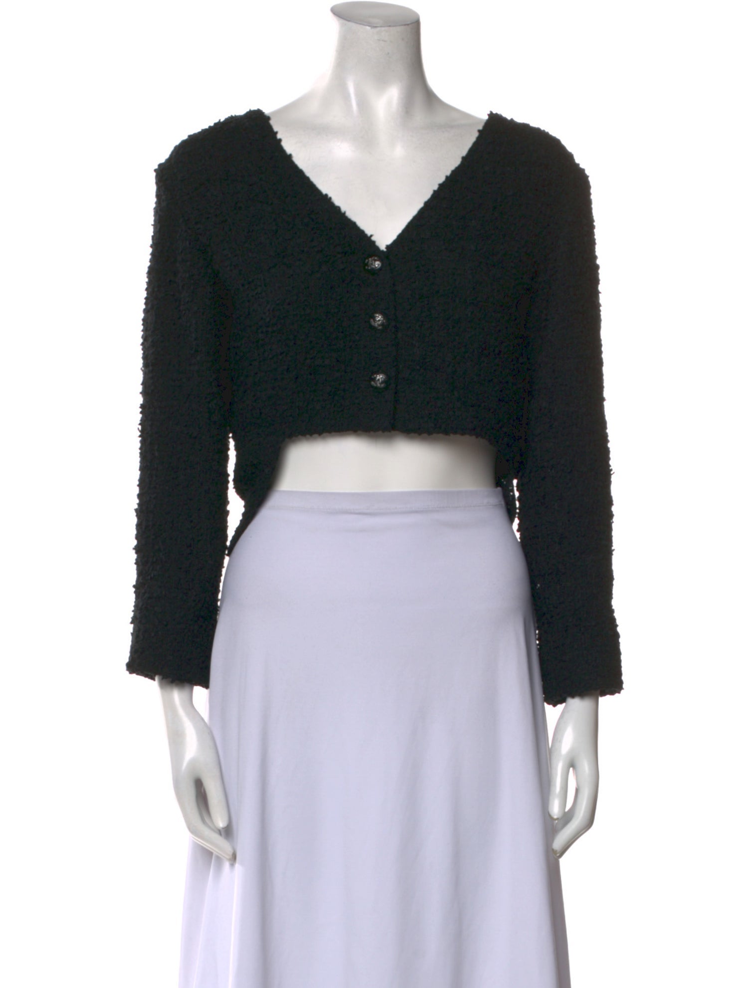 Chanel 2021 V-Neck Crop Top