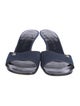 Chanel Interlocking CC Logo Denim Slides