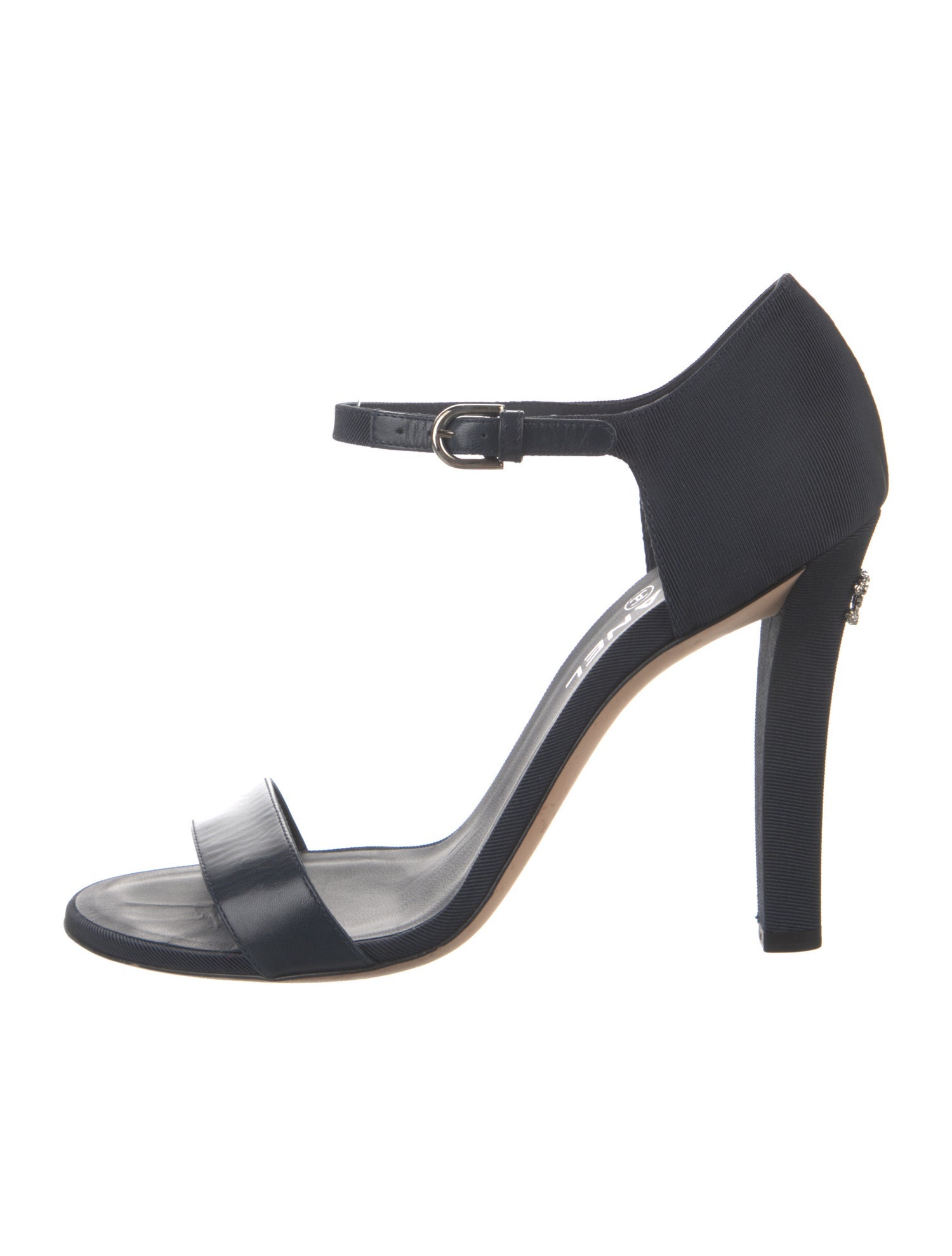 Chanel Interlocking CC Logo Nylon T-Strap Sandals