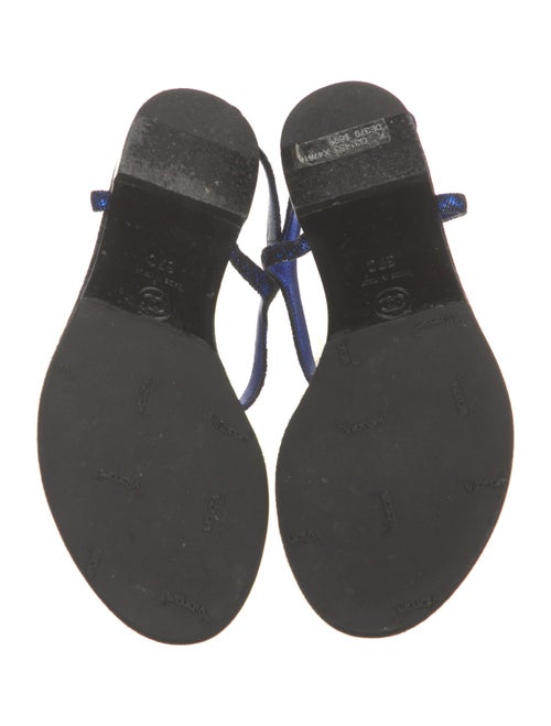 Chanel 2016 Interlocking CC Logo T-Strap Sandals