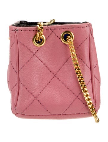 Chanel Mini Bags Vintage Drawstring Necklace Pouch