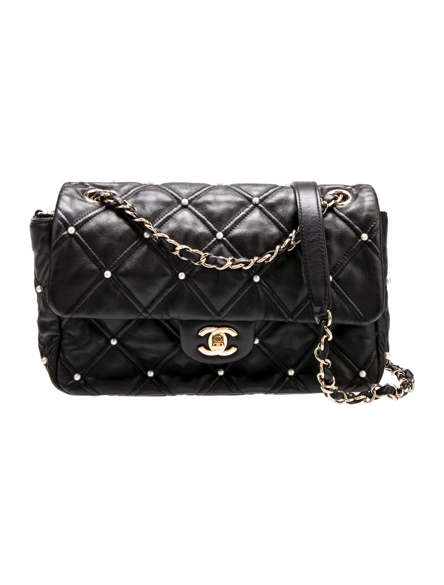 Chanel Medium Pearl Studs Flap Bag