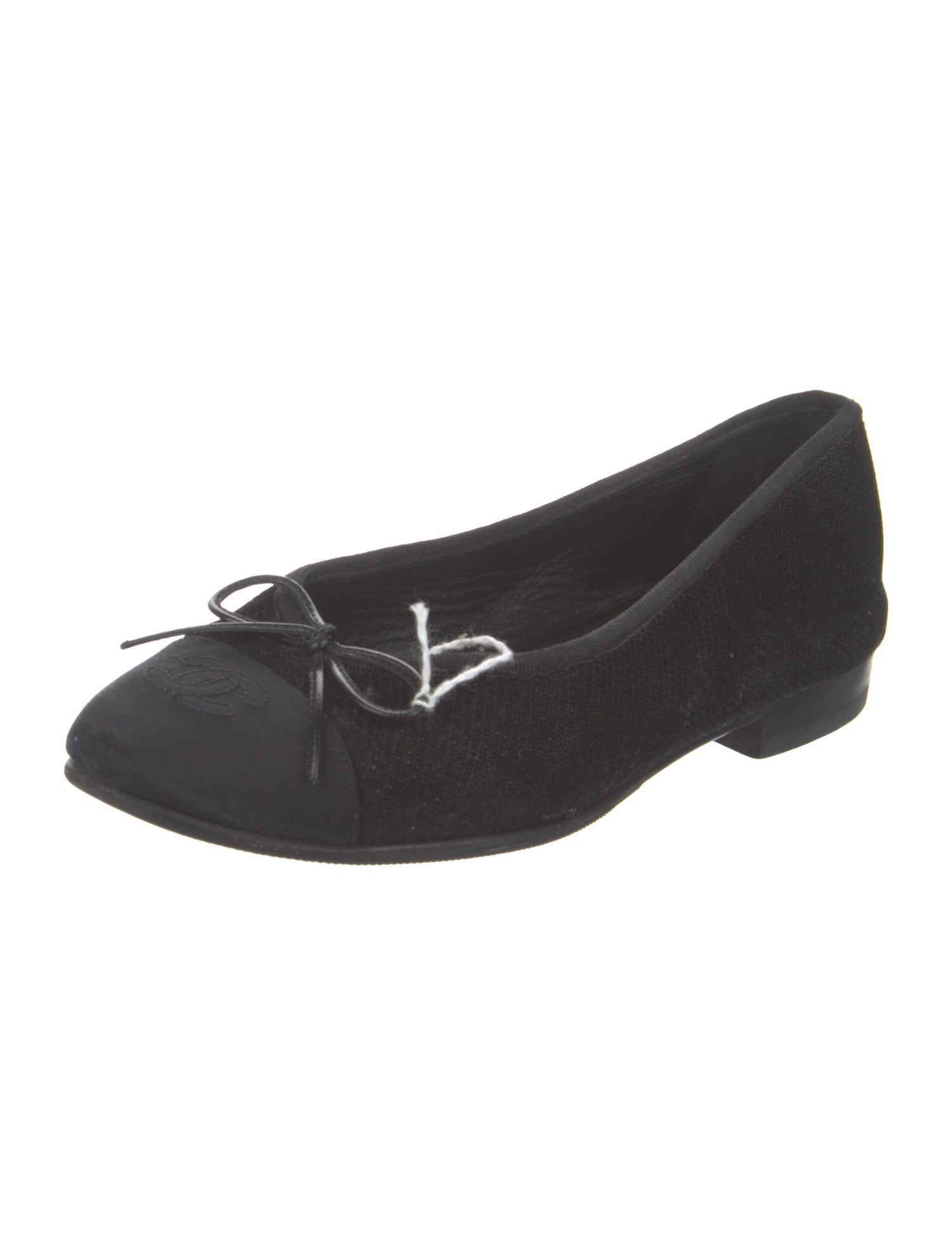 Chanel Interlocking CC Logo Suede Flats