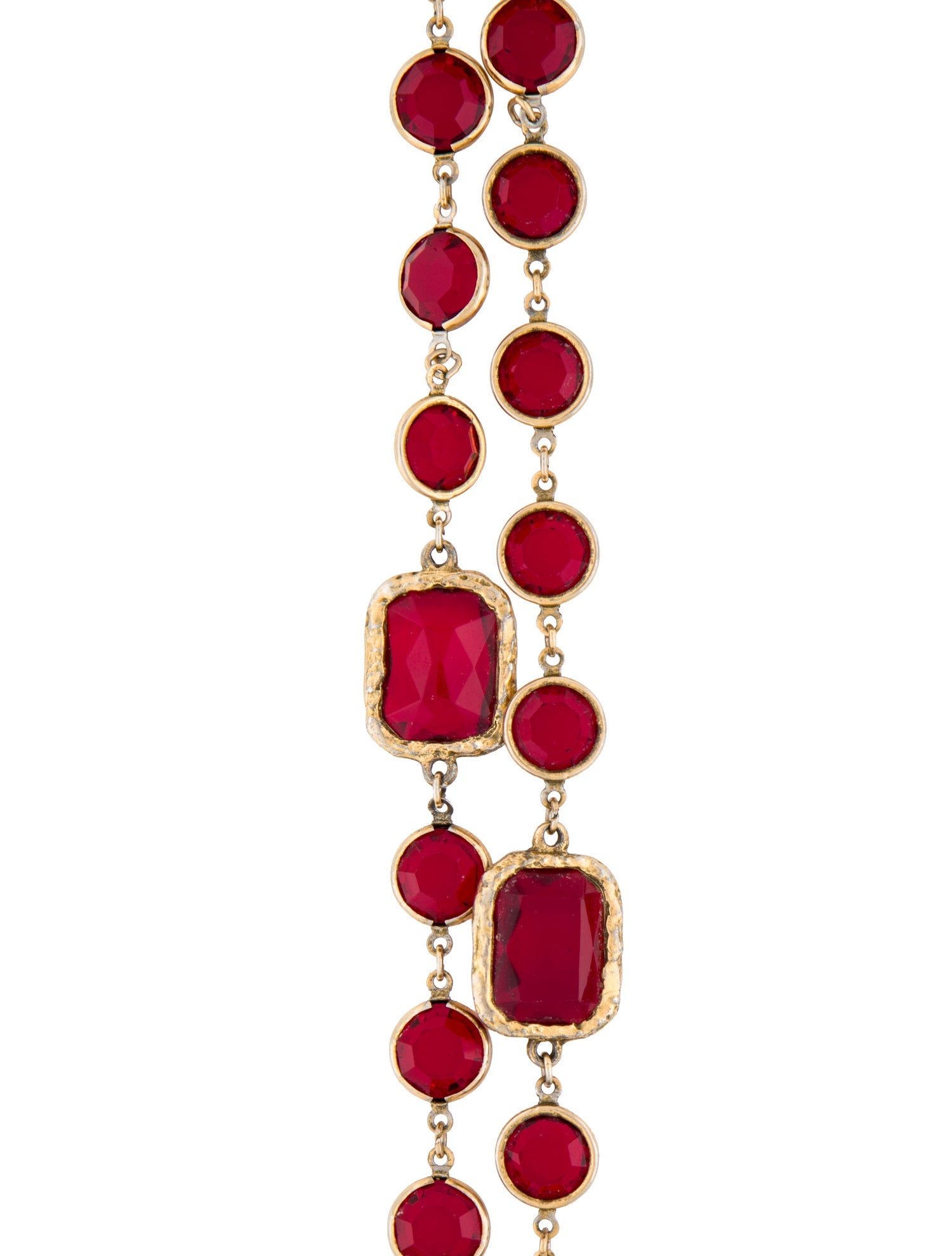 Chanel Vintage Strass Chicklet Station Necklace