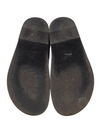 Chanel Interlocking CC Logo Velvet Slingback Sandals