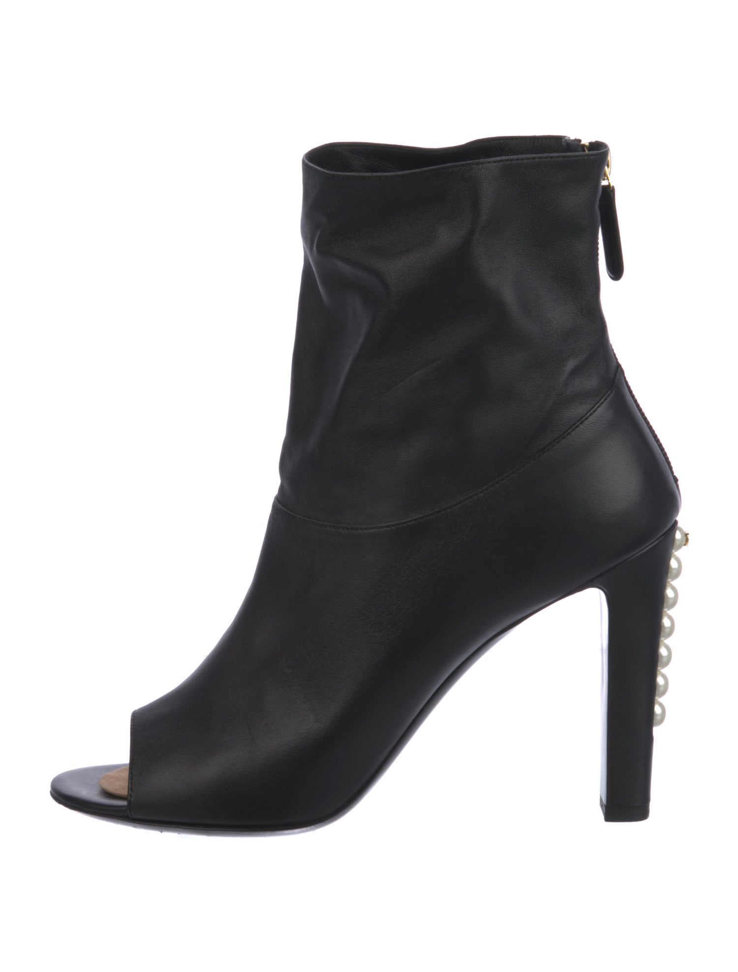 Chanel Interlocking CC Logo Leather Boots