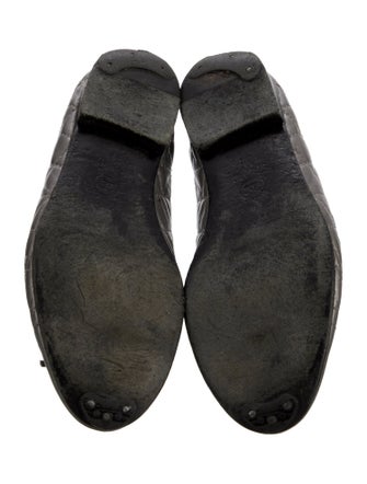 Chanel Interlocking CC Logo Leather Ballet Flats