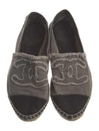Chanel Interlocking CC Logo Canvas Espadrilles