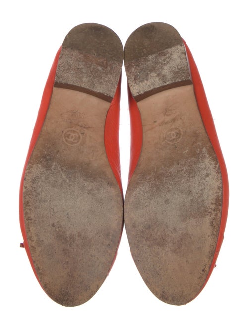 Chanel Interlocking CC Logo Leather Ballet Flats