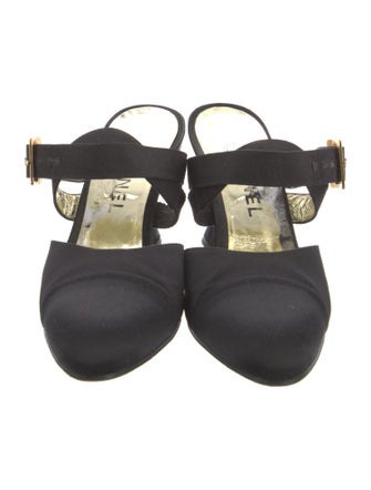 Chanel Interlocking CC Logo Suede Mules