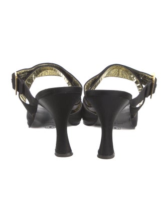 Chanel Interlocking CC Logo Suede Mules