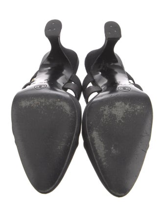 Chanel Interlocking CC Logo Suede Mules