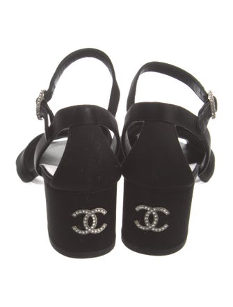 Chanel 2023 Interlocking CC Logo Slingback Sandals