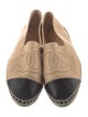 Chanel Interlocking CC Logo Leather Espadrilles