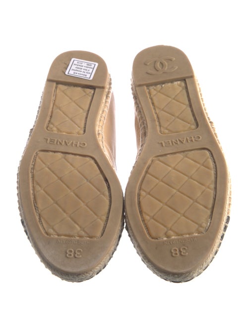 Chanel Interlocking CC Logo Leather Espadrilles